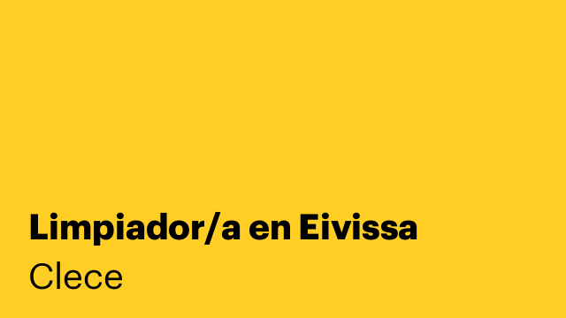 Limpiador/a en Eivissa