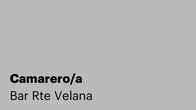 Camarero/a