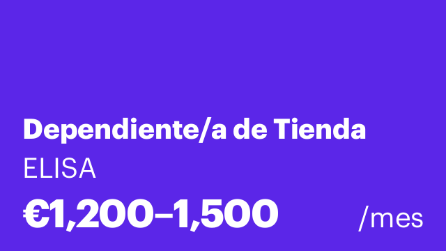 Dependiente/a de Tienda