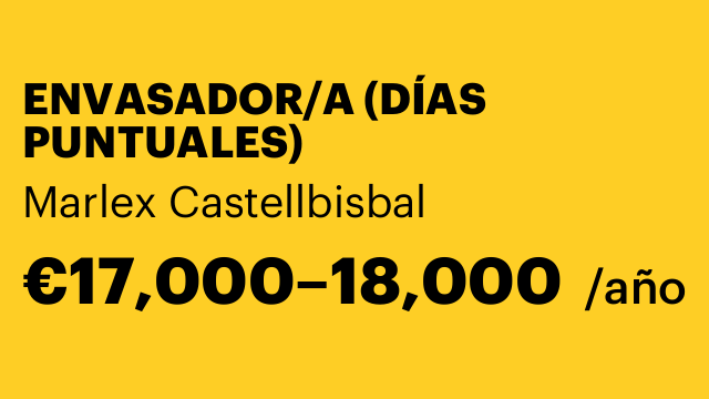 ENVASADOR/A (DÍAS PUNTUALES)
