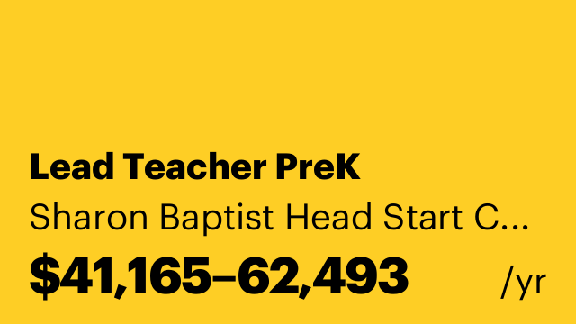 Lead Teacher PreK
