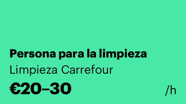 Persona para la limpieza