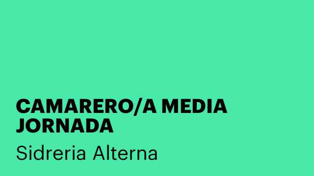CAMARERO/A MEDIA JORNADA