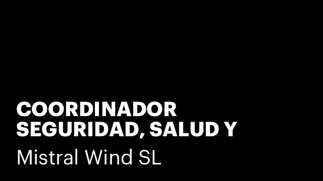 COORDINADOR SEGURIDAD, SALUD Y MEDIO AMBIENTE