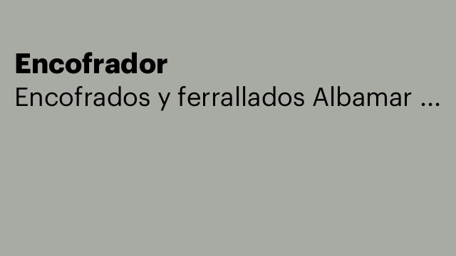 Encofrador