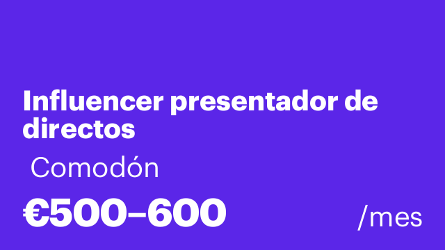 Influencer presentador de directos