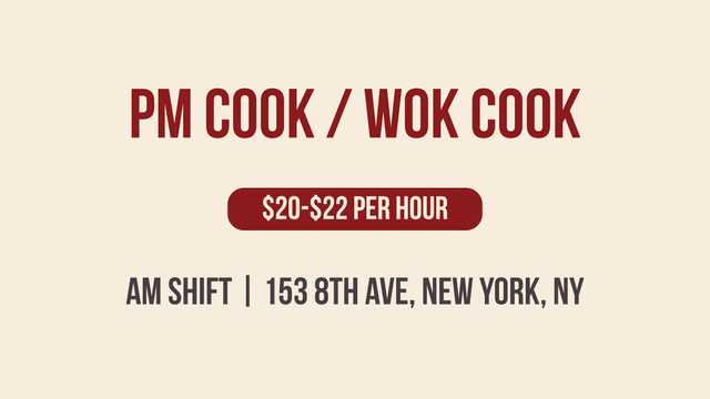 PM Cook / Wok Cook