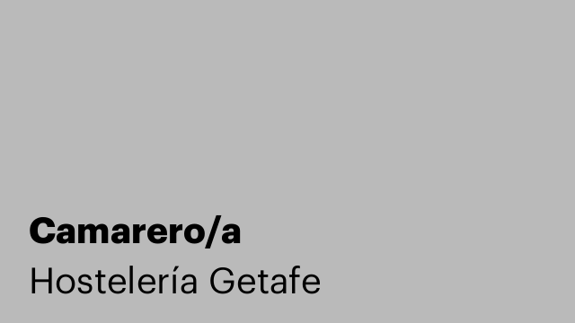 Camarero/a