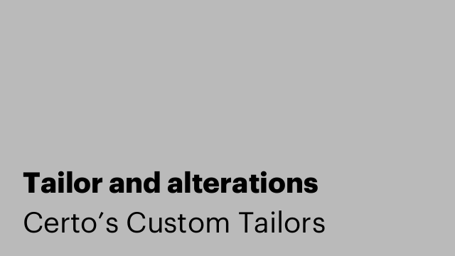 Tailor and alterations