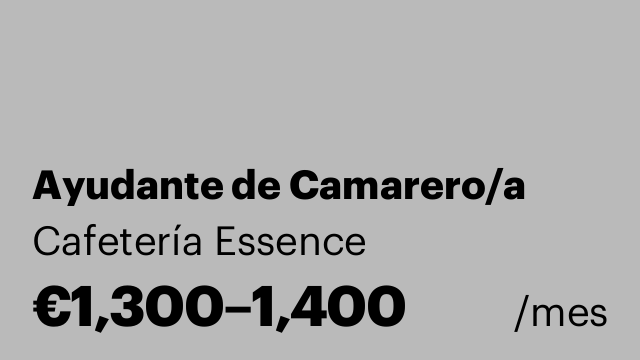 Ayudante de Camarero/a