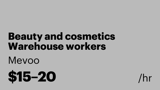 Beauty and cosmetics Warehouse workers