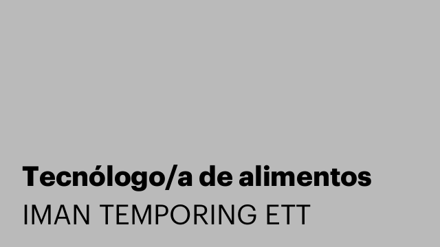 Tecnólogo/a de alimentos