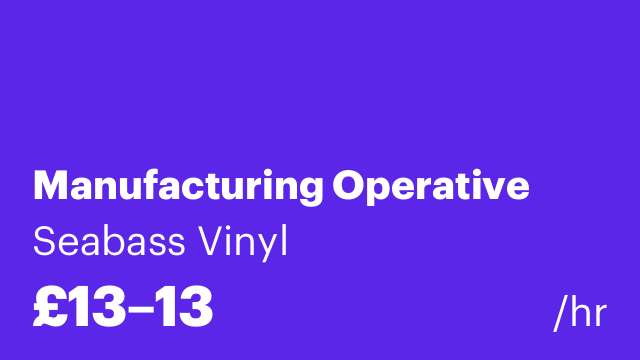 Manufacturing Operative