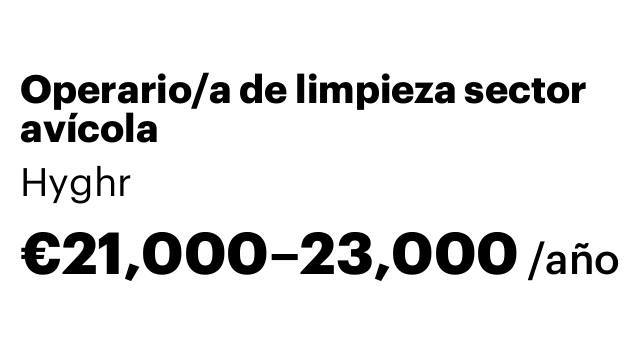 Operario/a de limpieza sector avícola