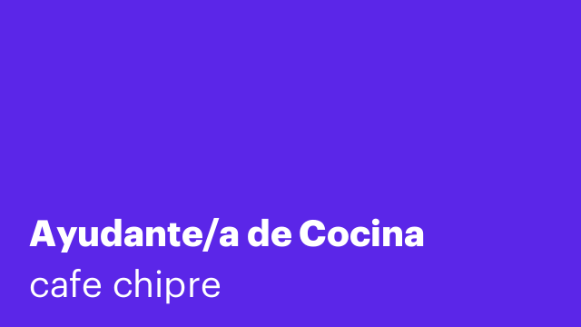 Ayudante/a de Cocina