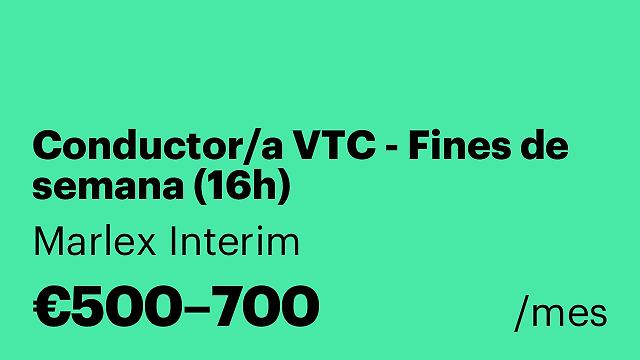 Conductor/a VTC - Fines de semana (16h)