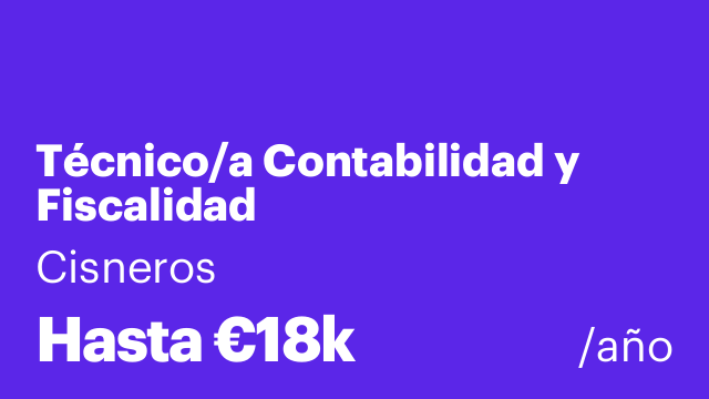 Técnico/a Contabilidad y Fiscalidad