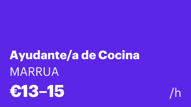 Ayudante/a de Cocina