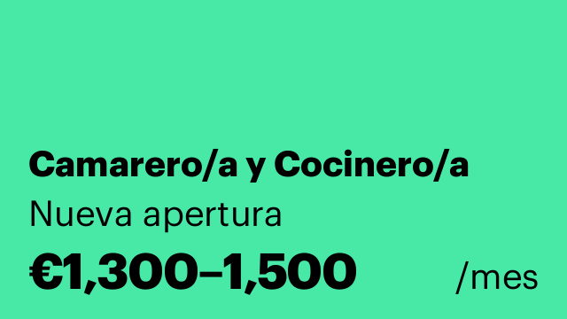 Camarero/a y Cocinero/a