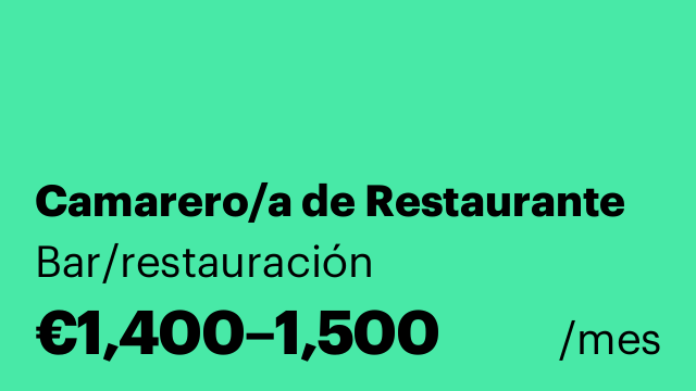 Camarero/a de Restaurante