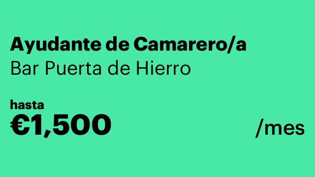Ayudante de Camarero/a