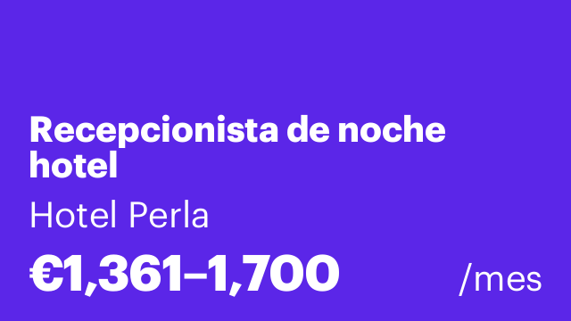 Recepcionista de noche hotel