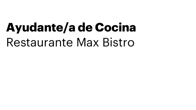 Ayudante/a de Cocina