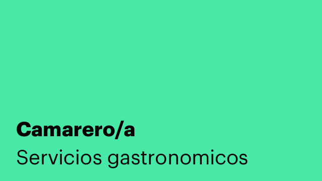 Camarero/a