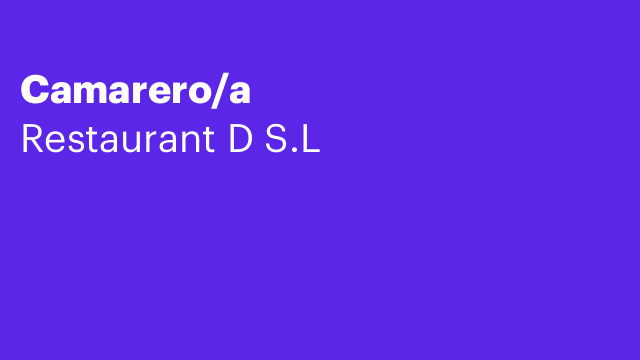 Camarero/a