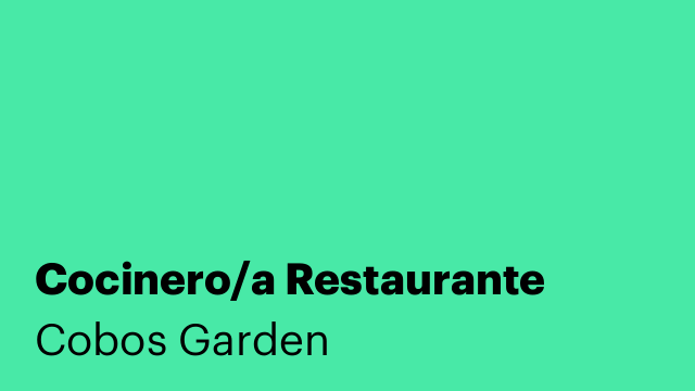 Cocinero/a Restaurante