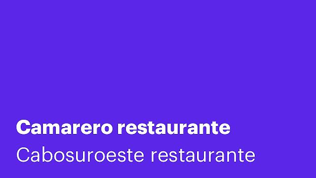Camarero restaurante