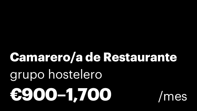Camarero/a de Restaurante