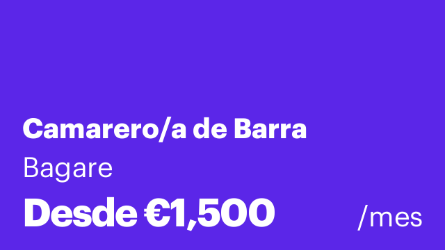 Camarero/a de Barra