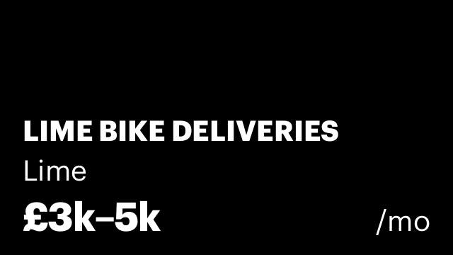 LIME BIKE DELIVERIES