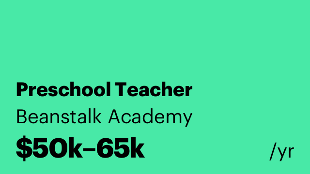 Preschool Teacher