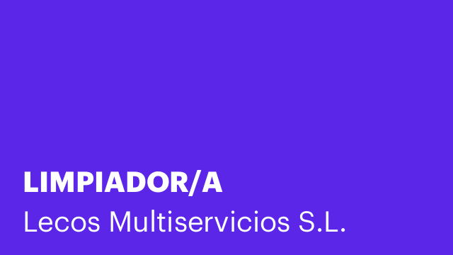 LIMPIADOR/A