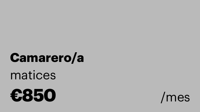 Camarero/a