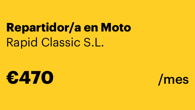 Repartidor/a en Moto