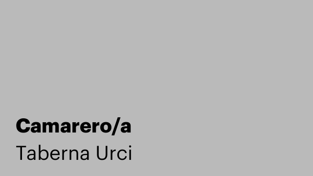 Camarero/a