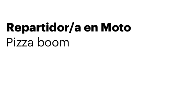 Repartidor/a en Moto