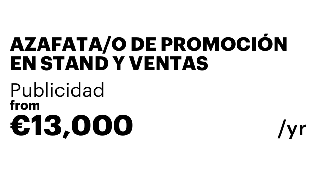 AZAFATA/O DE PROMOCIÓN EN STAND Y VENTAS