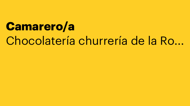 Camarero/a