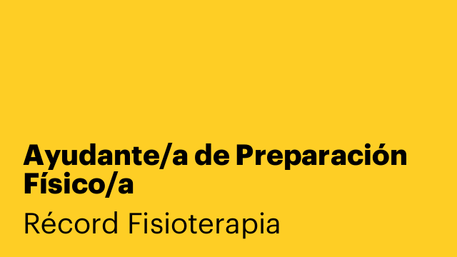 Ayudante/a de Preparación Físico/a