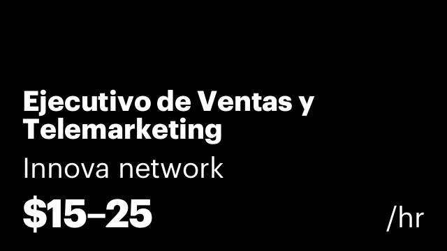 Ejecutivo de Ventas y Telemarketing