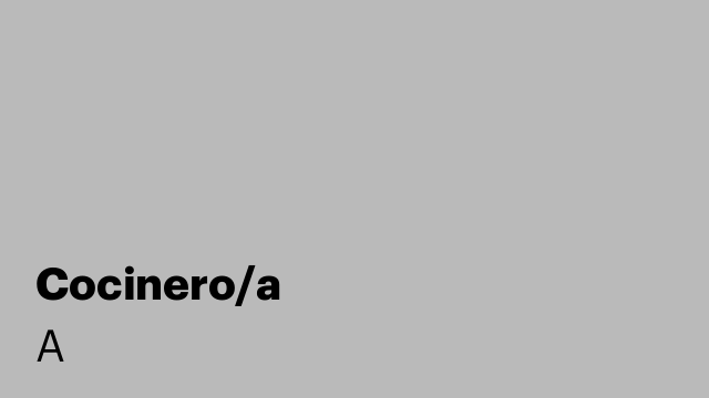 Cocinero/a