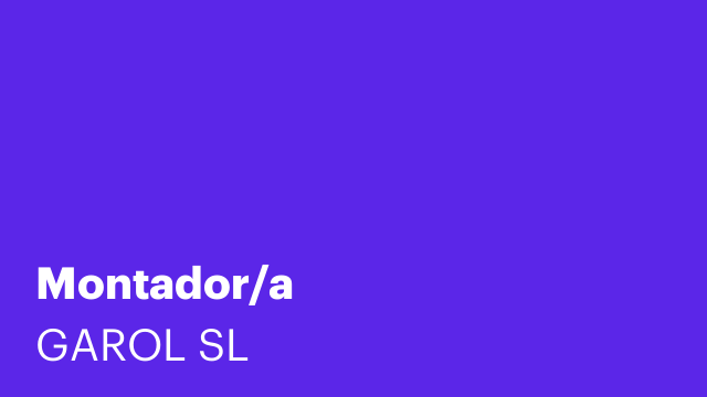 Montador/a
