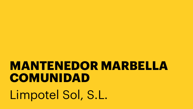 MANTENEDOR MARBELLA COMUNIDAD PROPIETARIOS