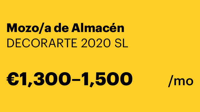 Mozo/a de Almacén
