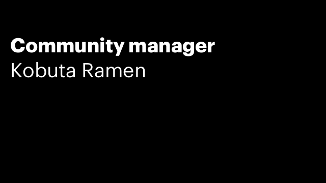 Community manager
