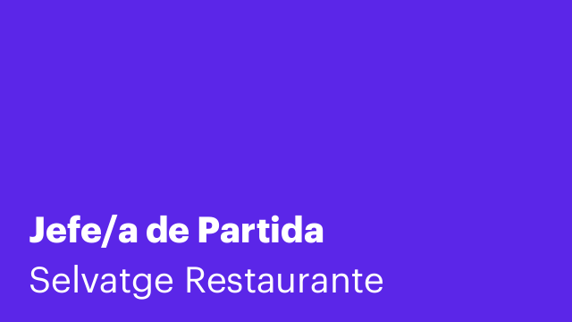 Jefe/a de Partida